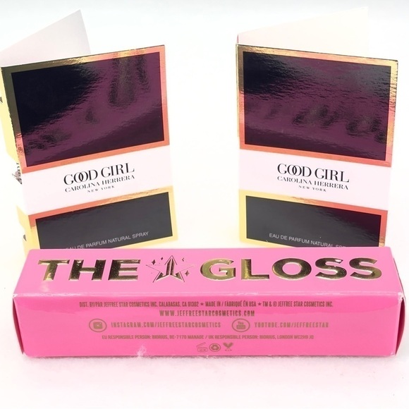 BRAND New Bundle Jeffree Star Lip Gloss and 2 Carolina Herrera samples - Picture 1 of 3